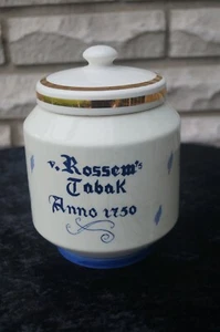 Schöner alter,großer,holländischer Tabak Topf,Deckeldose,Rossems Tabak - Bild 1 von 9