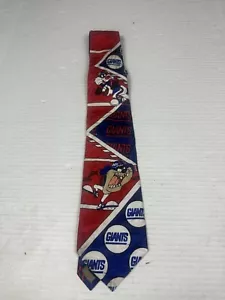 VTG 1993 NFL Molto NY GIants Necktie-Tazmanian Devil and Sylvester the cat - Picture 1 of 7