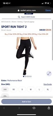 Asics Run Tight 2 Womens Running Tights - Black - Image 1 of 4