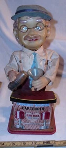CHARLIE WEAVER BARTENDER TIN BATTERY TOY ROSKO JAPAN 1962 - Picture 1 of 5