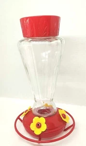Morebirds Royal Glass H Feeder 4 Port Plastic Top & Glass Base - Picture 1 of 4