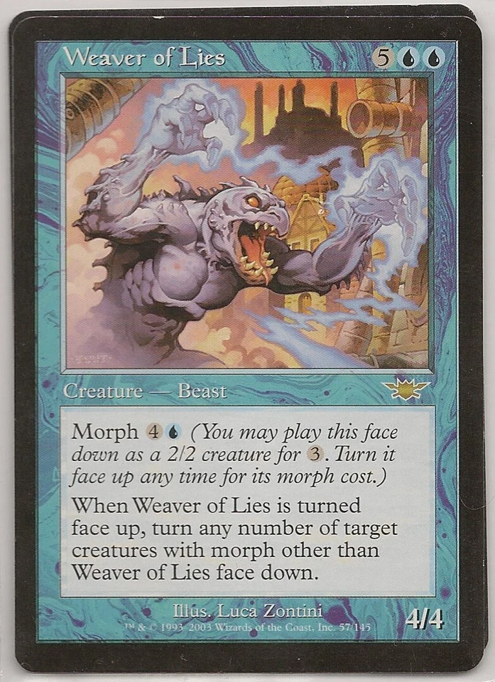 MTG - Legions series, Weaver of Lies - a rare Blue Creature - Beast card - Image 1 of 1