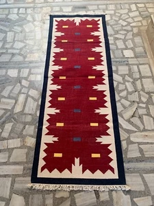 Alfombras tejidas a mano estilo indio vintage arte textil hogar alfombra artesanal alfombras de yoga - Imagen 1 de 16