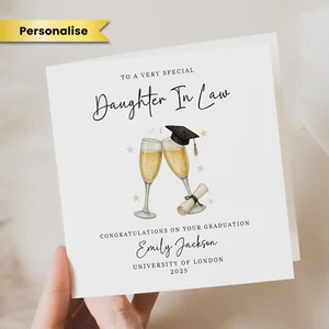 Personalisierte Glückwunschkarte zum Abschluss für Schwiegertochter Klasse von 2025 - Bild 1 von 2