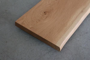 Fensterbank Eiche Massiv Holz mit Baumkante Fensterbrett Brett Bohle NEU Ablage - Bild 1 von 12