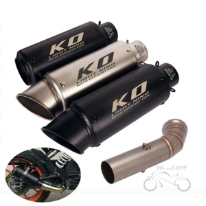 Modified Exhaust Tips Black Mid Link Pipe Slip for DUKE 390 RC390 250 2017-2020 - Picture 1 of 12