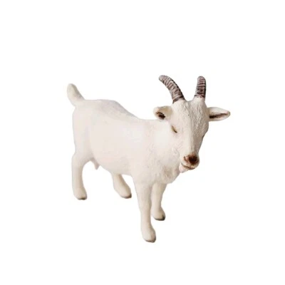 Schleich DOMESTIC NANNY GOAT White Female Dairy Farm Animal Figure Retired 13719 - image 1 of 4