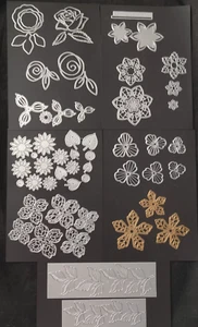 Blütenblätter & Blätter sortiert Metall Stanzformen Lot 12 Sets - Bild 1 von 24