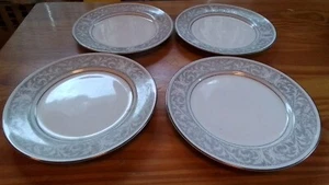 Vintage 4er Set Mikasa Porzellan Winthrop 5401 Brotteller Platin 6,5 - Bild 1 von 6