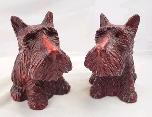 Vintage Antique 1920's Art Deco Figural Scottie Dogs Bookends Scottish Terrier - Picture 1 of 15