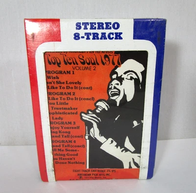 Top Ten Soul 1977 Vol 2 Hits Various 8 Track Tape NEW SEALED American Pick Hits - Image 1 of 4