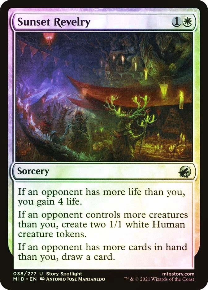 MTG FOIL Sunset Revelry  - Innistrad: Midnight Hunt #038 - Image 1 of 1