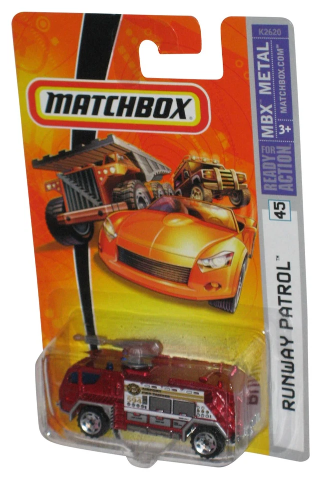 Matchbox MBX Metallo (2006) Rosso Pista Patrol Fuoco Cisterna Toy Camion #45 - Immagine 1 di 1