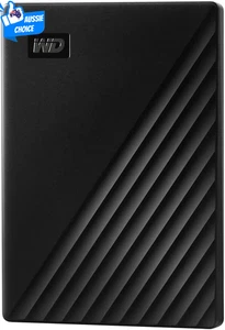 Portable External Hard Drive USB 3.0 2TB Black Works with PC Mac Gaming Storage - Picture 1 of 8