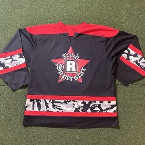 Vintage WWE Edge Rated R Superstar Hockey Style Jersey XL Red White Camo Rare - Picture 1 of 8