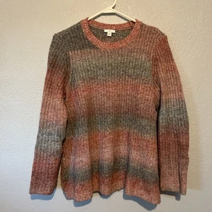 J Jill Sweater Womens Medium Pink Ombre Wool Blend Chunky Knit Pullover Casual - Picture 1 of 7