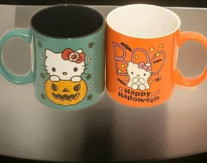  Hello Kitty Boo Happy Halloween And Glitter Pumpkin Ceramic Mug Set New  - Picture 1 of 4
