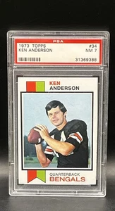 Tarjeta de fútbol americano Ken Anderson 1973 Topps #34 RC PSA 7 novato Cincinnati Bengals NFL - Imagen 1 de 2