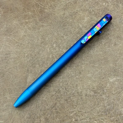 Tactile Turn - Titanium Slim Bolt Action Standard Size Pen Custom Dragonfly Clip - Image 1 of 4