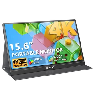 4K Tragbarer Monitor für Laptop, 15,6" 3840x2160 USB-C Laptop Bildschirm Extender,... - Bild 1 von 9