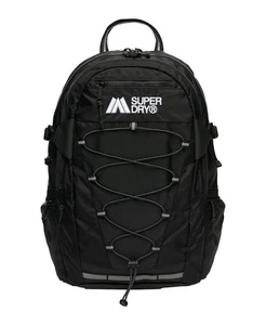 Superdry Bolso Mochila Mochila Correas Acolchadas Exterior 28L Mochila Negro - Imagen 1 de 8