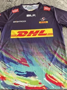 DHL Cape Town Stormers Rugby BLK Training Shirt. Mens Size Large. South Africa - Picture 1 of 10