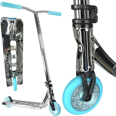 CORE CL1 Stunt Scooter Trick Pedaliera Bambini Roller Park H=86cm Cromo/Teal - Immagine 1 di 4
