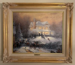 Thomas Kinkade lithograph painting. Victorian Christmas ll. Signed and C.O.A - Picture 1 of 6