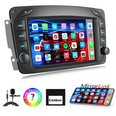 Android 14 Carplay Autoradio GPS Für Mercedes Benz C/CLK/G Klasse W203 W209 W639 - Bild 1 von 4