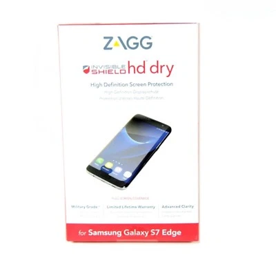 ZAGG INVISIBLE SHIELD HD DRY FOR SAMSUNG GALAXY S7 EDGE CLEAR *NEW#1* G7EHDS-F00 - Image 1 of 2