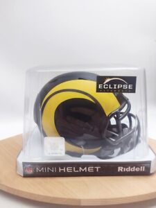 Black Eclipse Mini Football Helmet - NFL - Los Angeles Rams