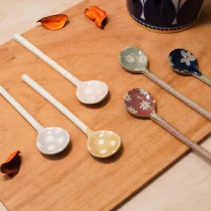 Minoyaki Cucchiaio Ceramica Ceramica Stoviglie Zucchero Sale Agitatore Made in Japan - Foto 1 di 14