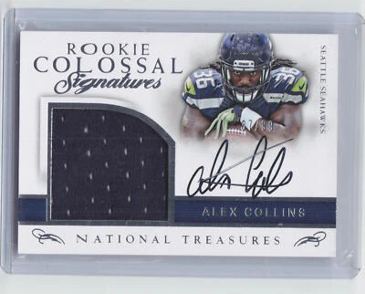2016 Panini National Treasures #39 Alex Collins RC Colossal Auto #'d /99 - Image 1 of 2