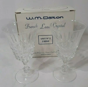 W.M Dalton French Lead Crystal 2 unidad de vino no. 2 Verite - Imagen 1 de 6