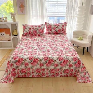 Bedspread Cotton Flower Multicolor Modern Solid Romantic Machine Washable Decor - Picture 1 of 40