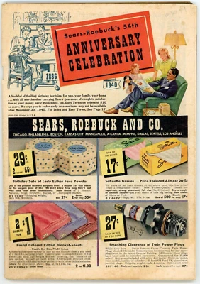 1940 Sears Roebuck Catalog 54th Anniversary Celebration - Image 1 of 2