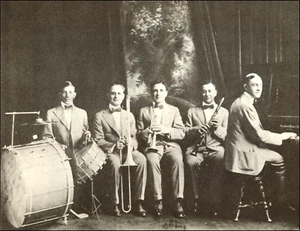 1955 Vintage Print Original Dixieland Jazz Band Play Music History Picture Men - Picture 1 of 2