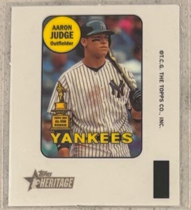 π₯ 2018 Topps Heritage Mini Sticker #9 AARON JUDGE Yankees Sealed NICE! π₯ - Picture 1 of 2