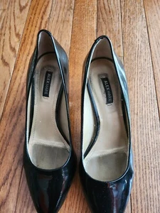 Alex Marie Classic Black Patent Leather 3" Heel Dakata Round Toe Pumps Size 6.5 - Picture 1 of 6
