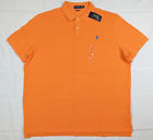 POLO Ralph Lauren Classic Fit Polo Shirt Mens Size XXL 2XL Orange Blue Pony Logo