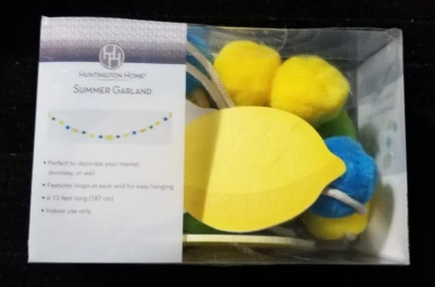 Guirnalda decorativa pompones y limones 6 pies fiesta ducha revelación de género interior Foto 1 de 4