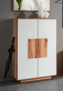 Schuhschrank Domus Kernbuche Glasfront Weiß 2 Türen - Bild 1 von 1