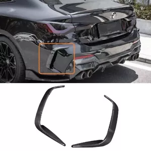 Real Carbon Fiber Car Rear Bumper Splitter Fins For BMW 4 Series G22 G23 - Imagen 1 de 4