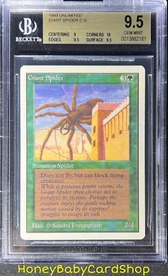 MTG Unlimited Edition 1993 Giant Spider BGS 9.5 GEM MINT Old School 93/94 - Image 1 of 4
