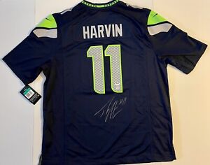 Percy Harvin Autographed Football Jersey Seattle Seahawks PSA
