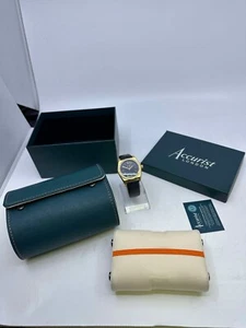 Accurist Origin Ladies Watch |Gold Case & Black Leather Strap with Black Dial - Picture 1 of 7