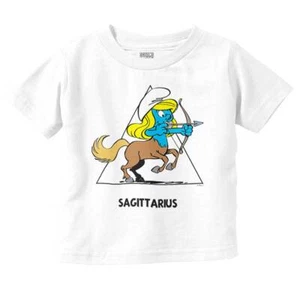 Smurfette Cartoon Sagittarius Archer Zodiac Toddler Boy Girl Youth T Shirt Tee - Picture 1 of 6