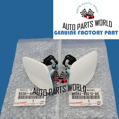 ПОДЛИННЫЙ LEXUS RX330 RX350 БЕЛЫЙ СПРАВА И СЛЕВА ФАРЫ ОМЫВАТЕЛЯ НАСАДКИ КОМПЛЕКТ - Изображение 1 из 4