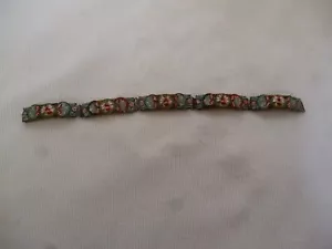 pulsera antigua Millefiori joyería mosaico de vidrio - Imagen 1 de 9