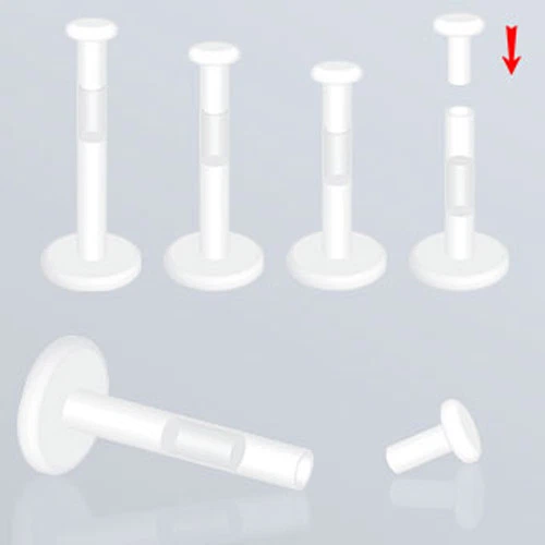 10 Piezas Barra Bioflex 14g 5/8" Lengua Pezón Anillo Retenedor con 3mm Empuje en la Parte Superior  Foto 1 de 1